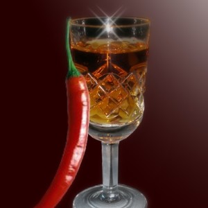 самогонный перец в стакане