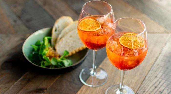 Водочный коктейль Апероль.