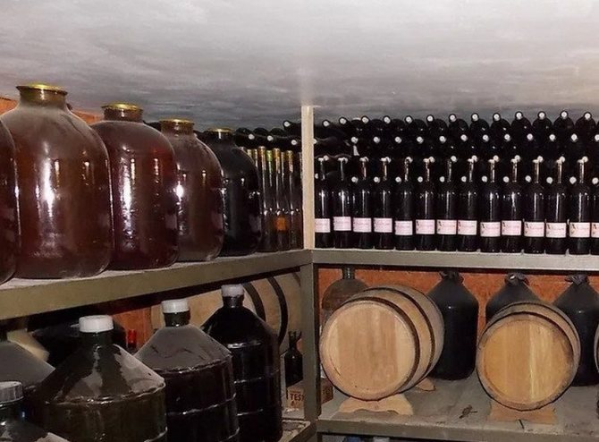 Хранение настойки в подвале