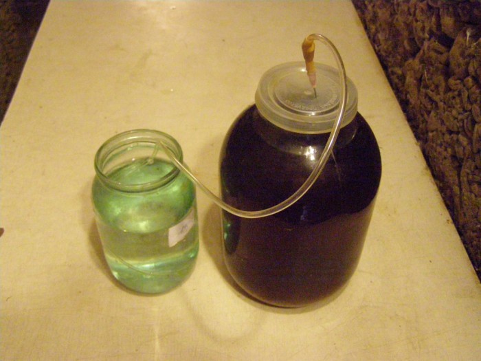 Классический водяной затвор