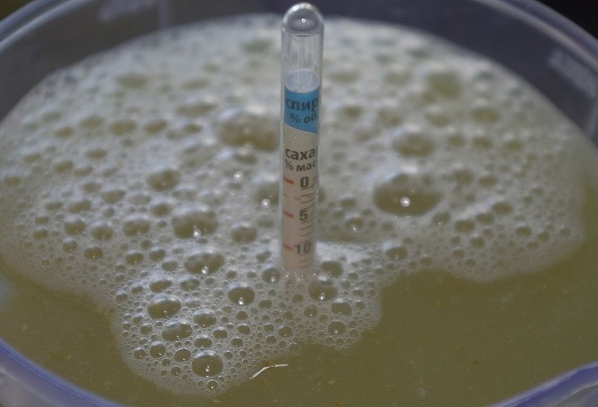 Определение крепости браги с помощью сахаромера
