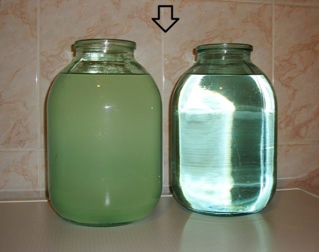 До и после очистки самогона